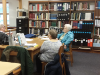 Cheboygan County Genealogical Society room in the Cheboygan County Library